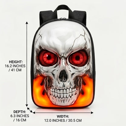 Laptop Backpack – Large Capacity, Led Skull Programmable App Controlled – detail view 6