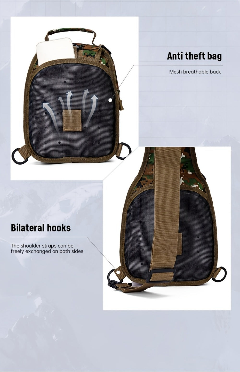 Laptop Backpack – Large Capacity, Multi-Pocket, for Travel & Work – detail view 33