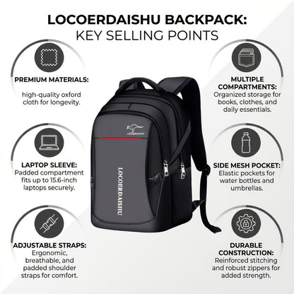 Laptop Backpack – Large Capacity, for Travel & Work – detail view 2