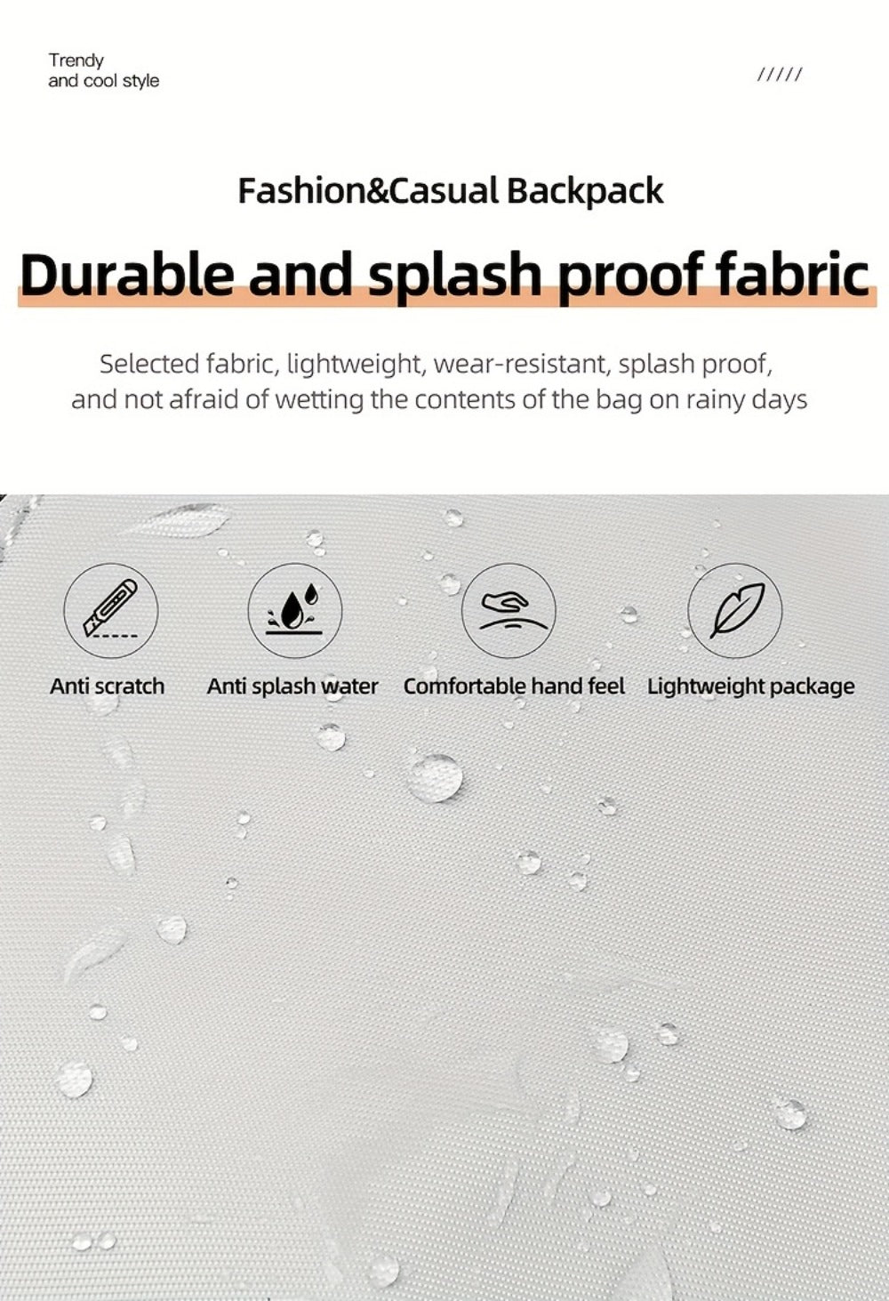 Laptop Backpack – Large Capacity, Waterproof, Multi-Pocket, Adjustable Strap – detail view 18
