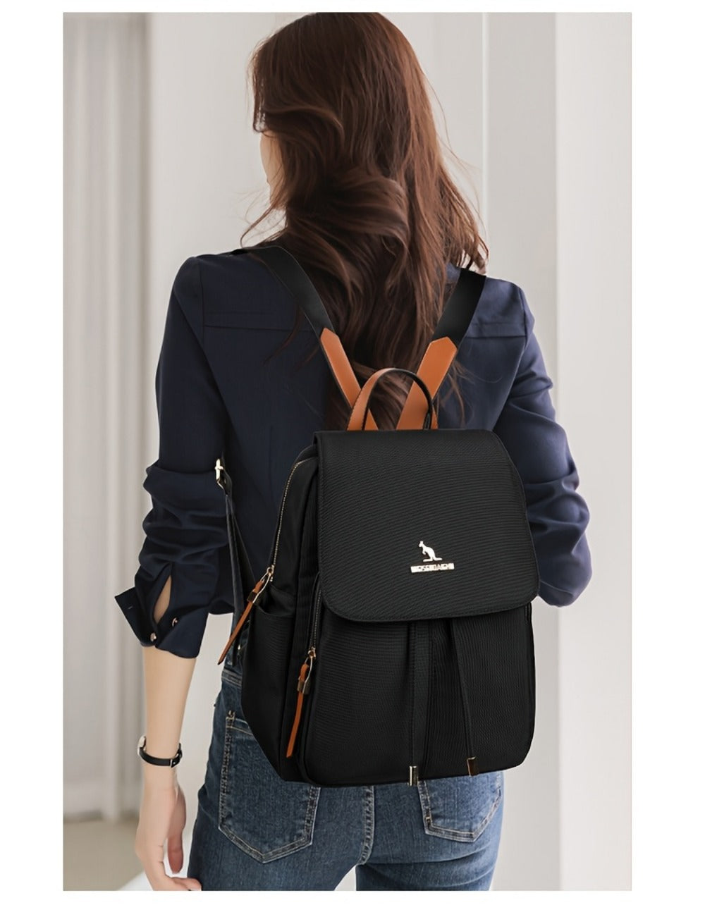 Laptop Backpack – Nylon, Lightweight, Adjustable Strap, for Travel & Work – detail view 20