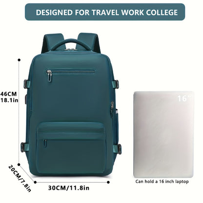 Laptop Backpack – 8 Colors, Nylon, USB Charging, for Travel & Work – detail view 11
