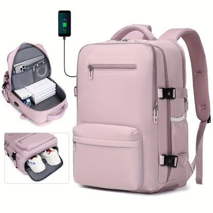 Laptop Backpack – 8 Colors, Nylon, USB Charging, for Travel & Work – detail view 14