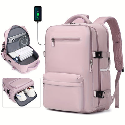 Laptop Backpack – 8 Colors, Nylon, USB Charging, for Travel & Work – detail view 3