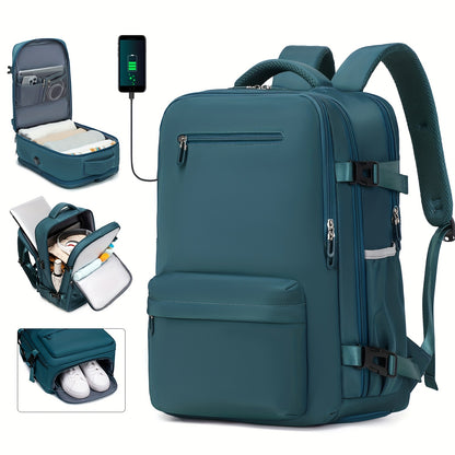 Laptop Backpack – 8 Colors, Nylon, USB Charging, for Travel & Work – alternate view