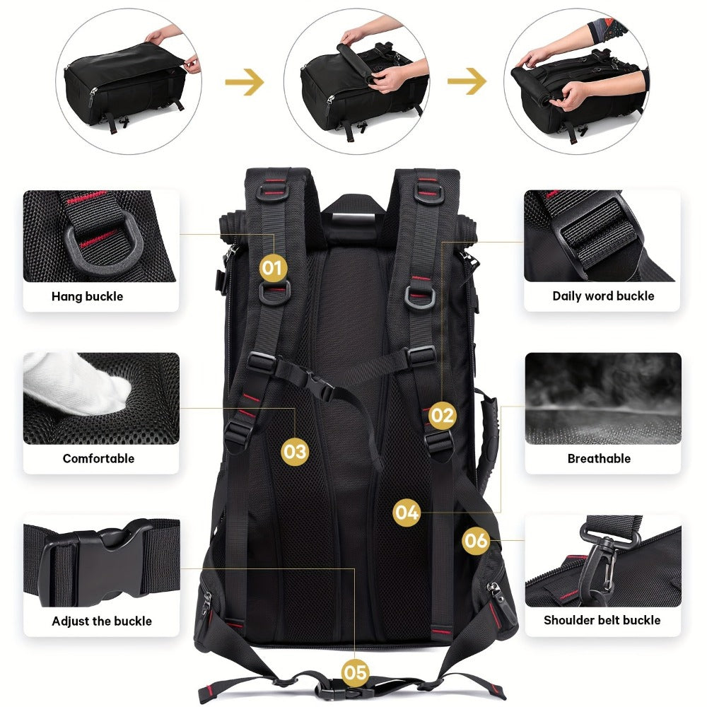 Laptop Backpack – Nylon, Waterproof, Anti Theft, Multi Pocket – detail view 9