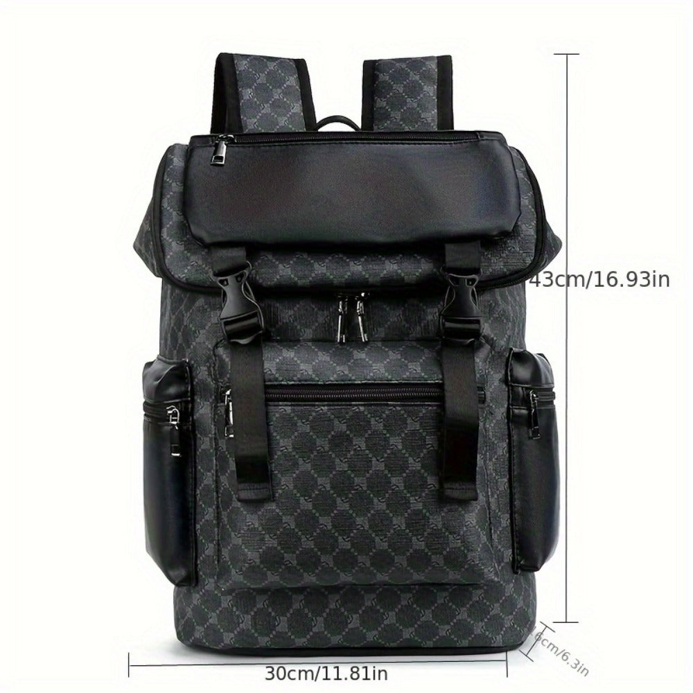 Laptop Backpack – PU Leather, for Travel & School – detail view 2