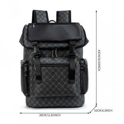 Laptop Backpack – PU Leather, Large Capacity, for Travel & Work – detail view 4