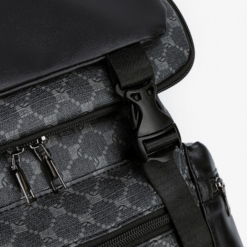 Laptop Backpack – PU Leather, Large Capacity, for Travel & Work – detail view 9