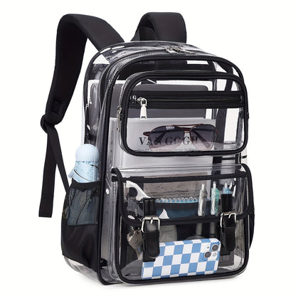 Laptop Backpack – PVC, Clear, Large Capacity, Transparent – detail view 18