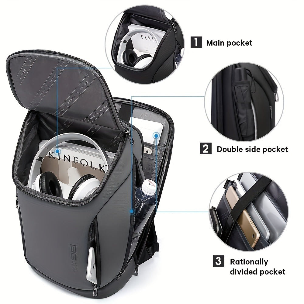 Laptop Backpack – USB Charging, Large Capacity, Trolley Sleeve, for Travel & Work – detail view 15