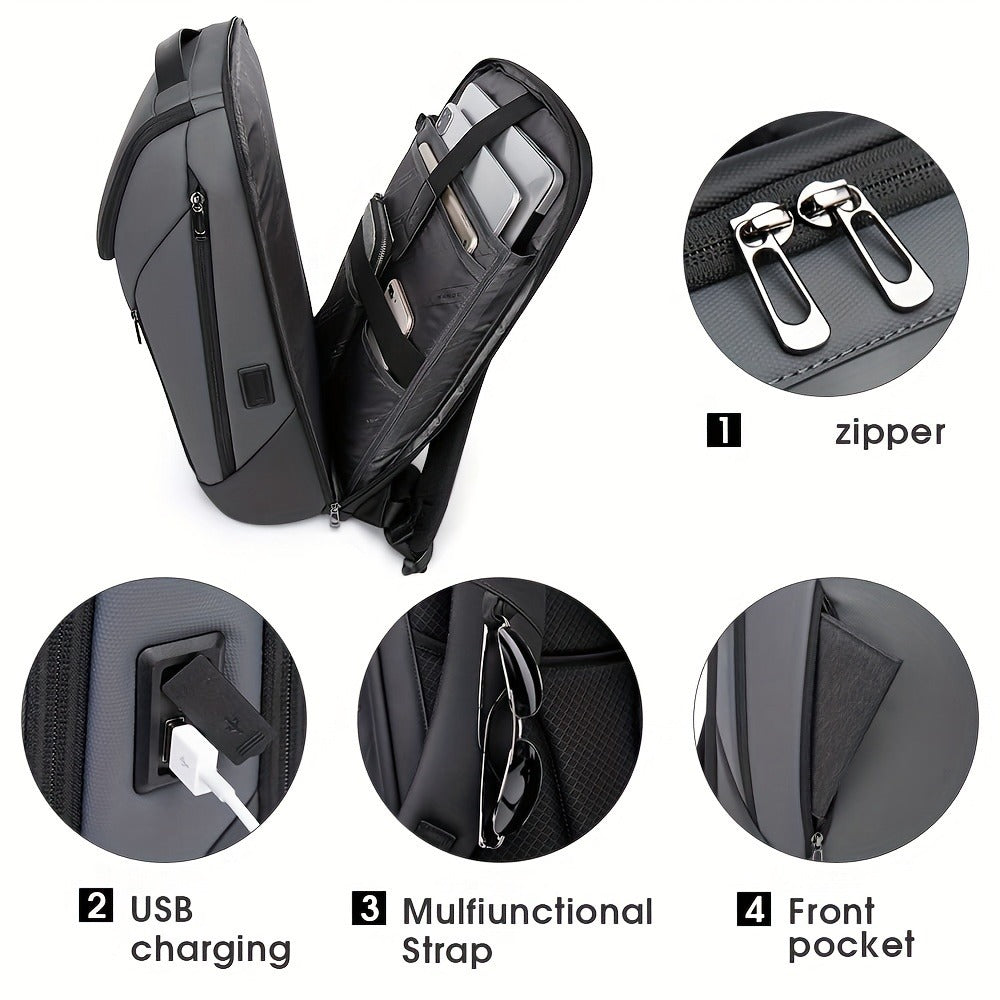 Laptop Backpack – USB Charging, Large Capacity, Trolley Sleeve, for Travel & Work – detail view 16