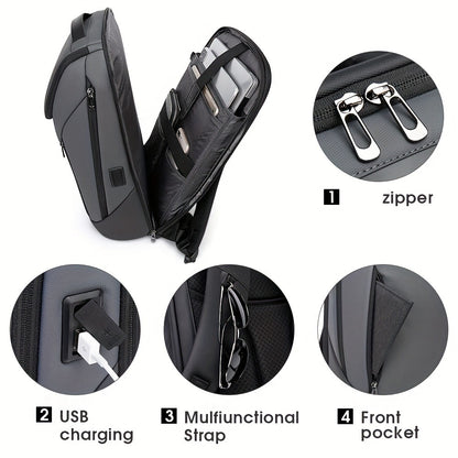 Laptop Backpack – USB Charging, Large Capacity, Trolley Sleeve, for Travel & Work – detail view 16