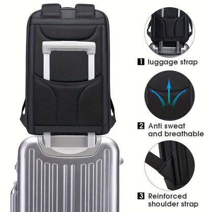 Laptop Backpack – USB Charging, Large Capacity, Trolley Sleeve, for Travel & Work – detail view 6