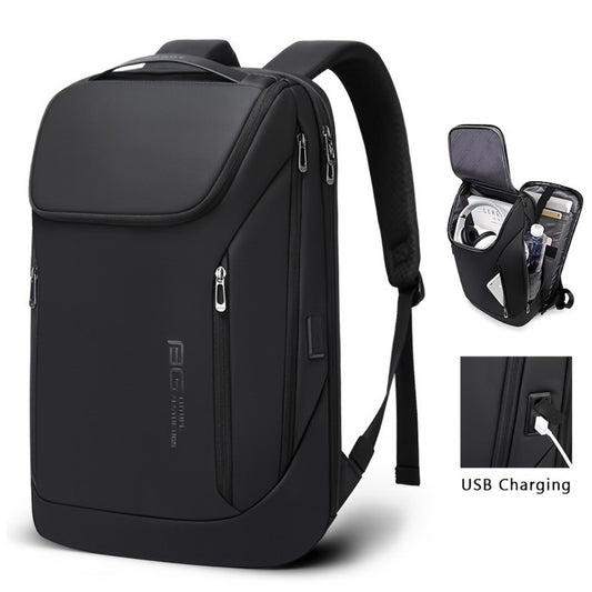 Laptop Backpack – USB Charging, Large Capacity, Trolley Sleeve, for Travel & Work – front view