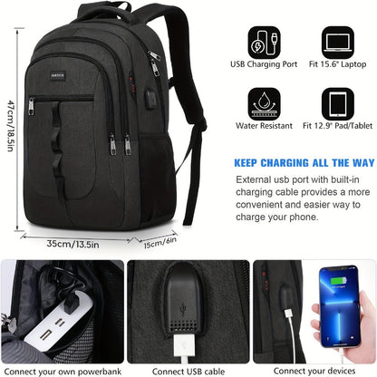 Laptop Backpack – USB Charging, for Travel & Work – detail view 5