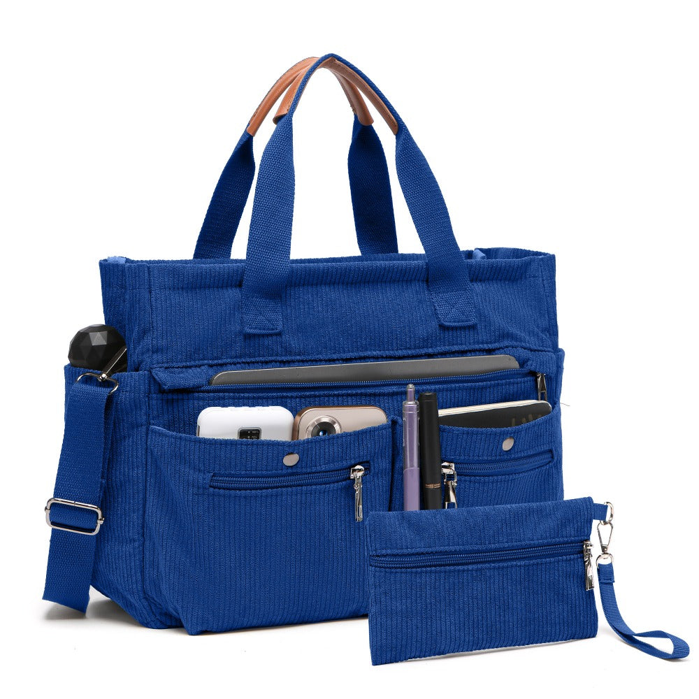 Laptop Bag – 2 Piece, 6 Colors, Corduroy, Large Capacity | Bag Vero – detail view 9