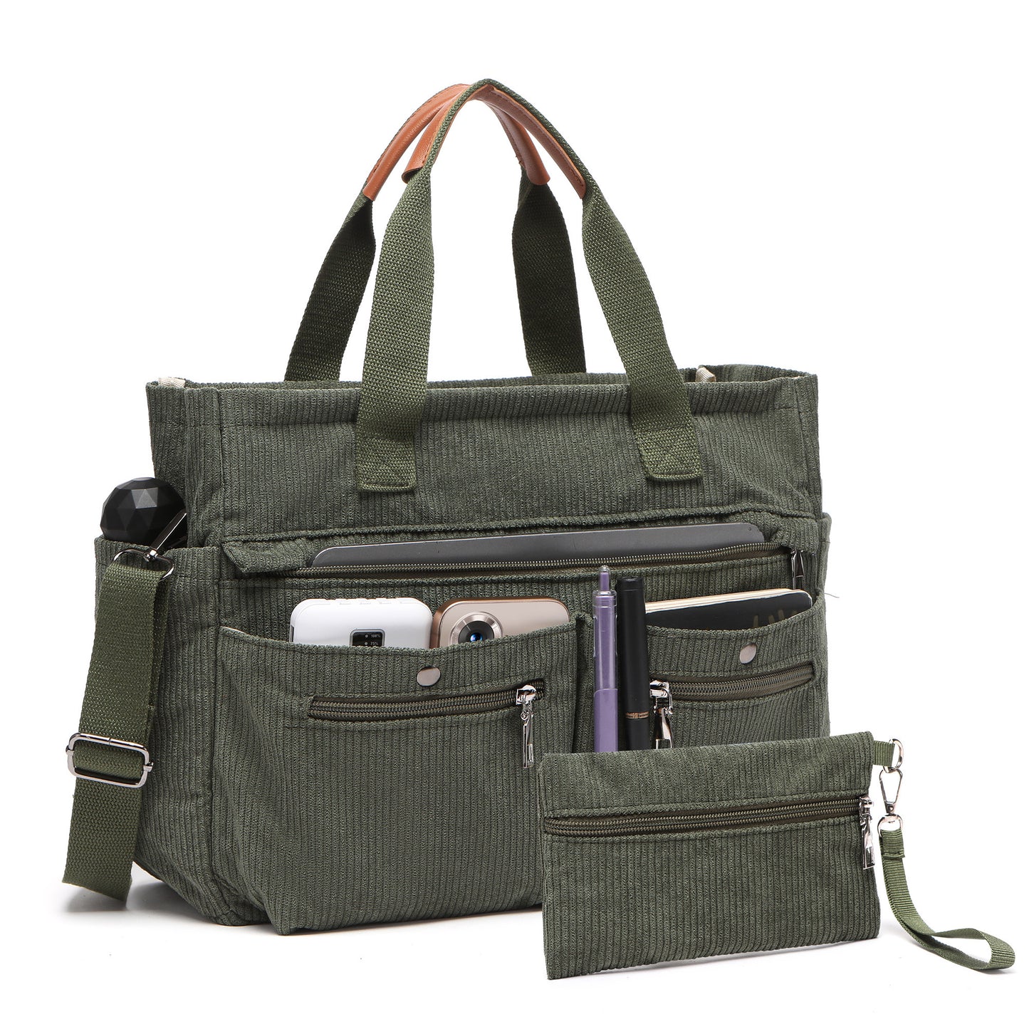 Laptop Bag – 2 Piece, 6 Colors, Corduroy, Large Capacity | Bag Vero – detail view 20