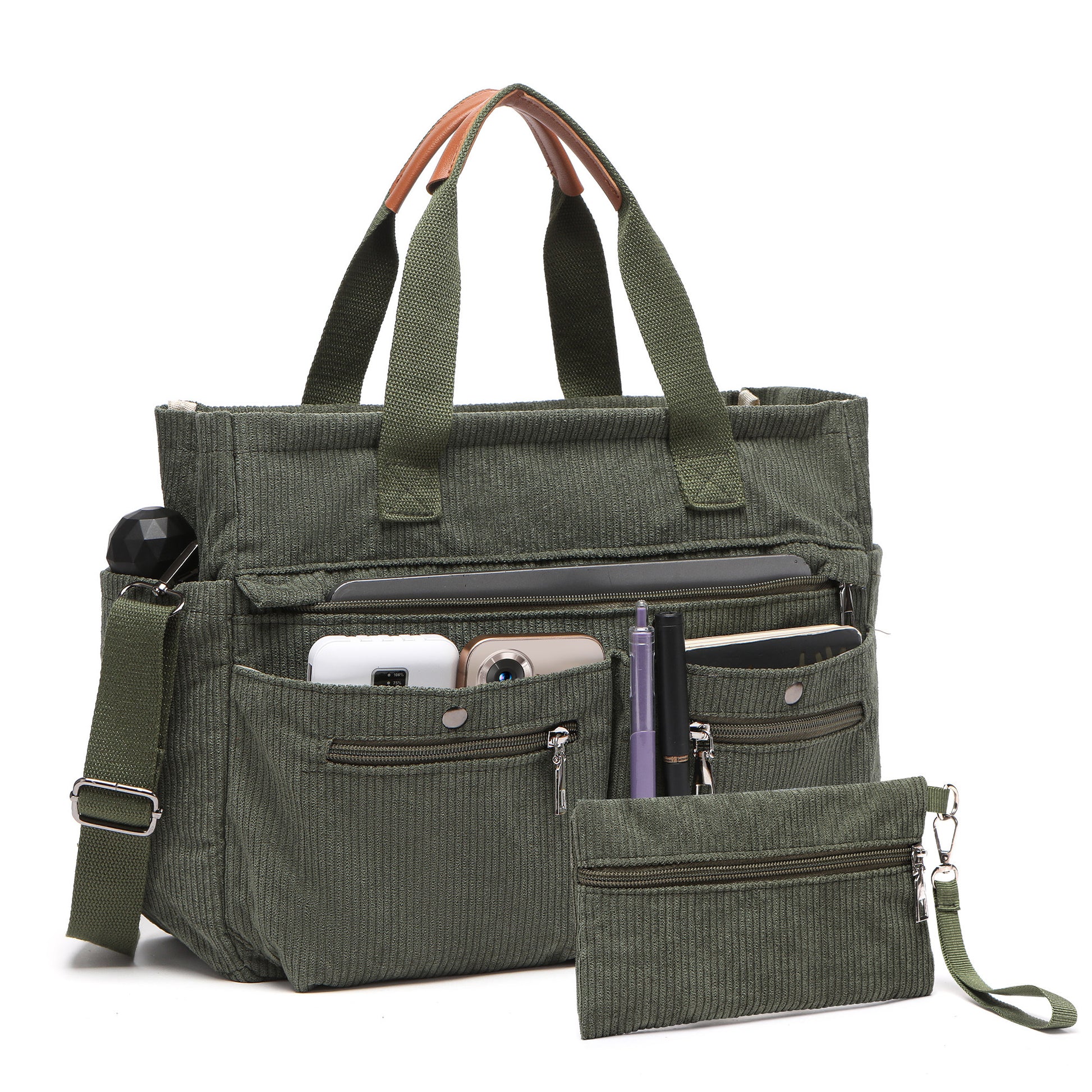 Laptop Bag – 2 Piece, 6 Colors, Corduroy, Large Capacity | Bag Vero – detail view 20