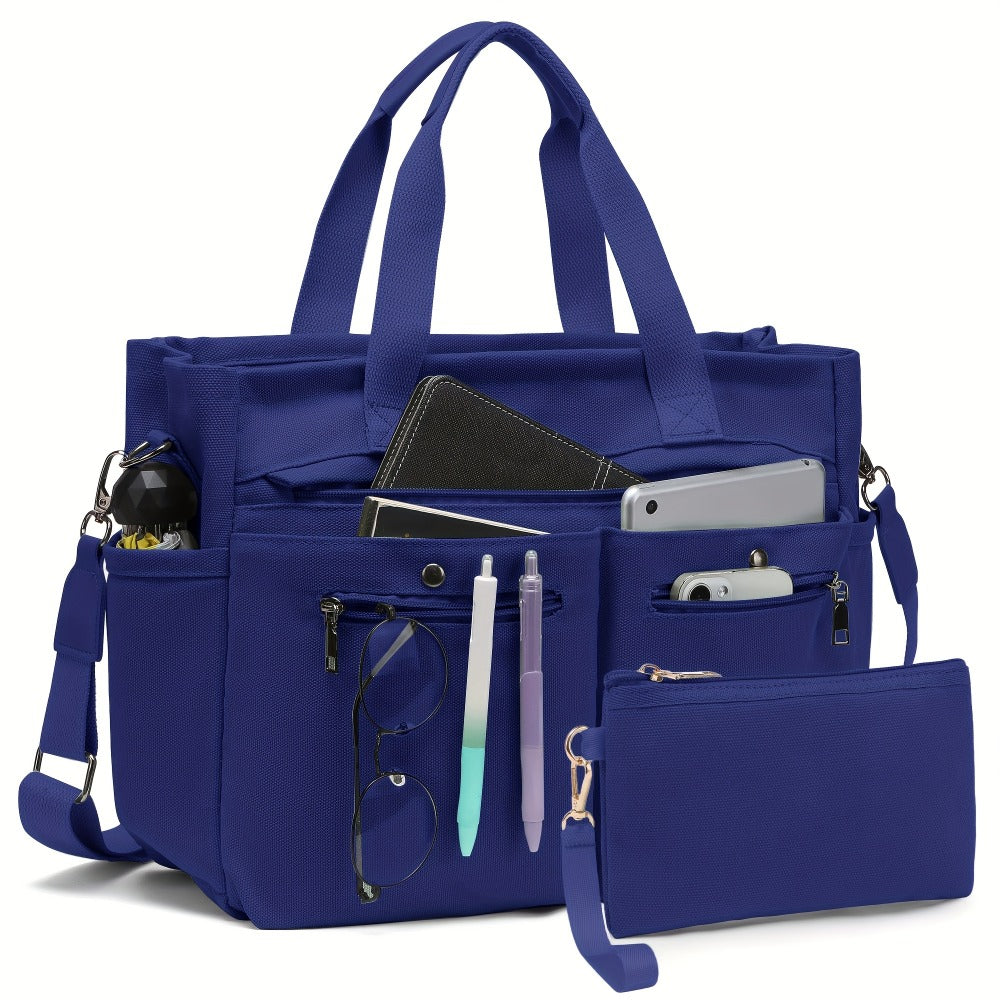Laptop Bag – 2 Piece, Canvas, for Travel & Work | Bag Vero – front view