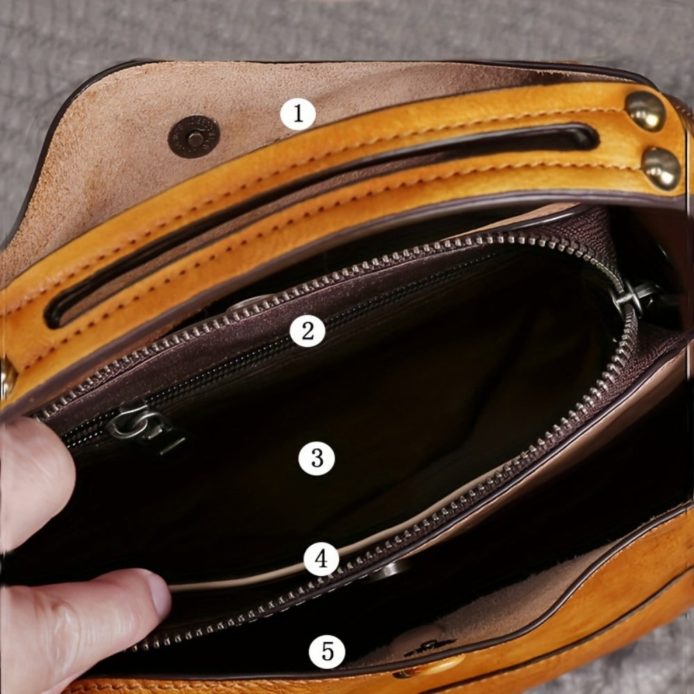 Laptop Bag – Genuine Leather, Polyester, Adjustable Strap | Bag Vero – detail view 7