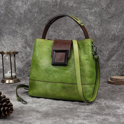 Laptop Bag – Genuine Leather, Polyester, Adjustable Strap | Bag Vero – front view