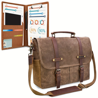 Laptop Bag – 15.6 Inch, Canvas, for Travel & Work – front view - product view 9