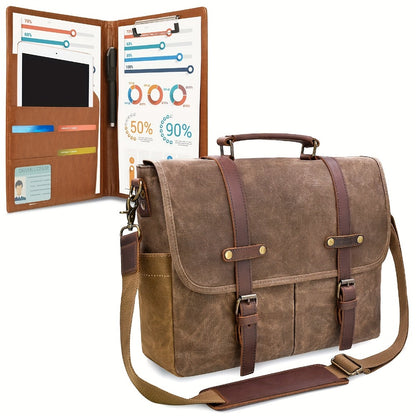 Laptop Bag – 15.6 Inch, Canvas, for Travel & Work – front view