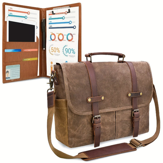 Laptop Bag – 15.6 Inch, Canvas, for Travel & Work – front view