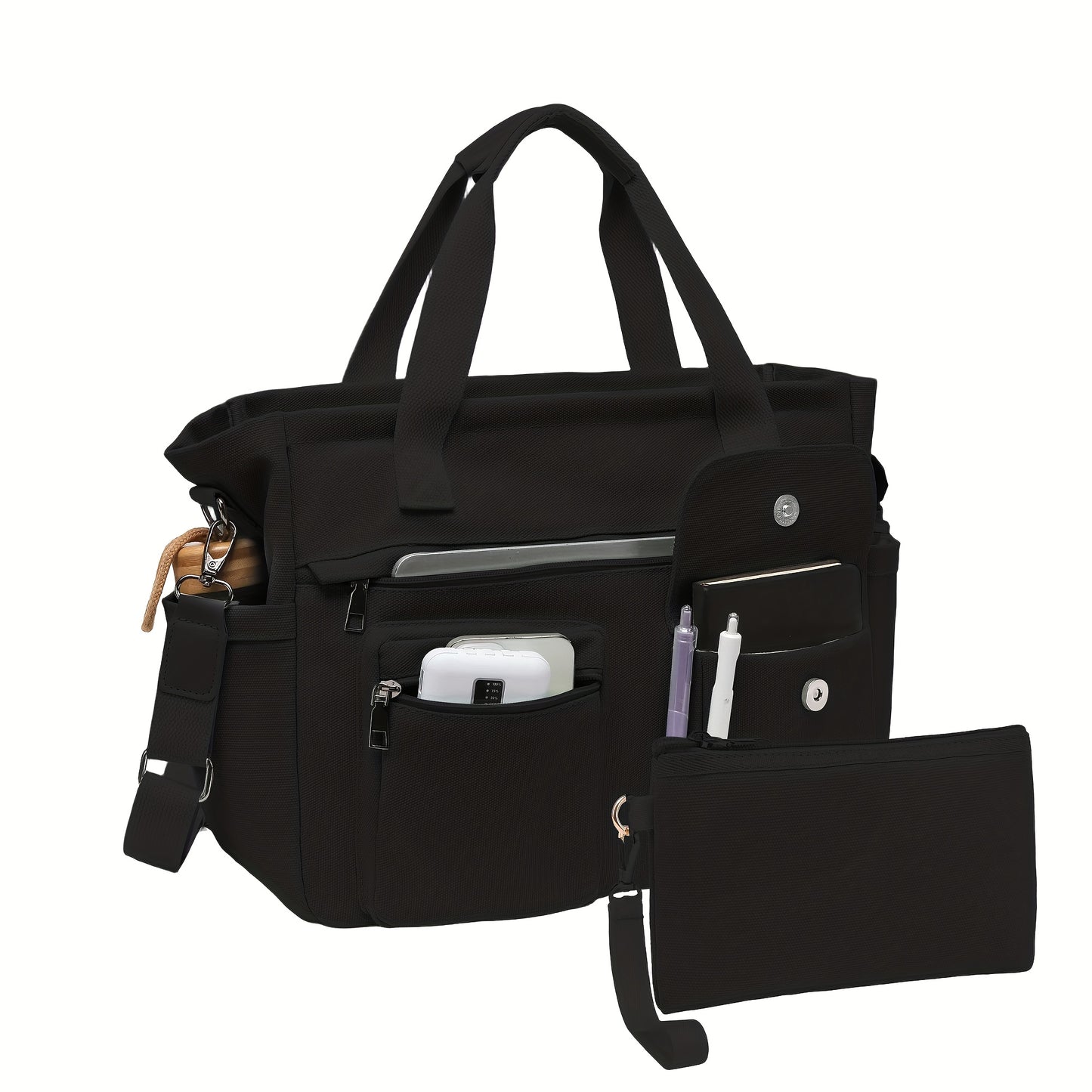Laptop Bag – 2 Piece, Canvas, Nylon, Adjustable Strap – detail view 2