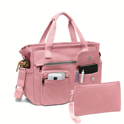 Laptop Bag – 2 Piece, Canvas, Nylon, Adjustable Strap – detail view 25