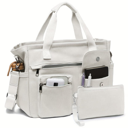 Laptop Bag – 2 Piece, Canvas, Nylon, Adjustable Strap – detail view 34