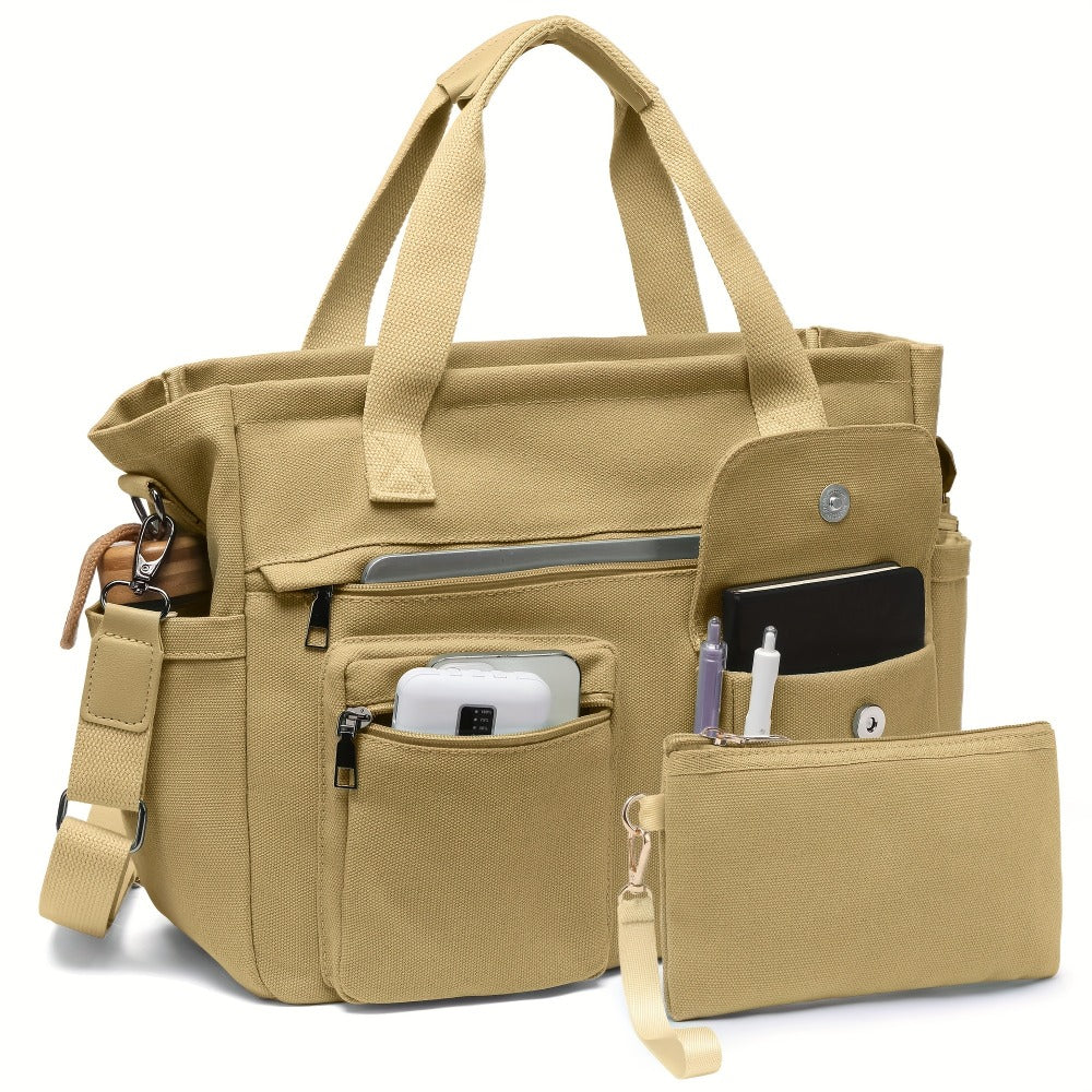 Laptop Bag – 2 Piece, Canvas, Nylon, Adjustable Strap – detail view 39