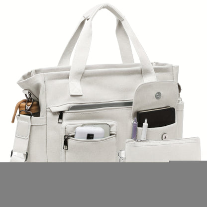 Laptop Bag – 2 Piece, Canvas, Nylon, Adjustable Strap – detail view 10