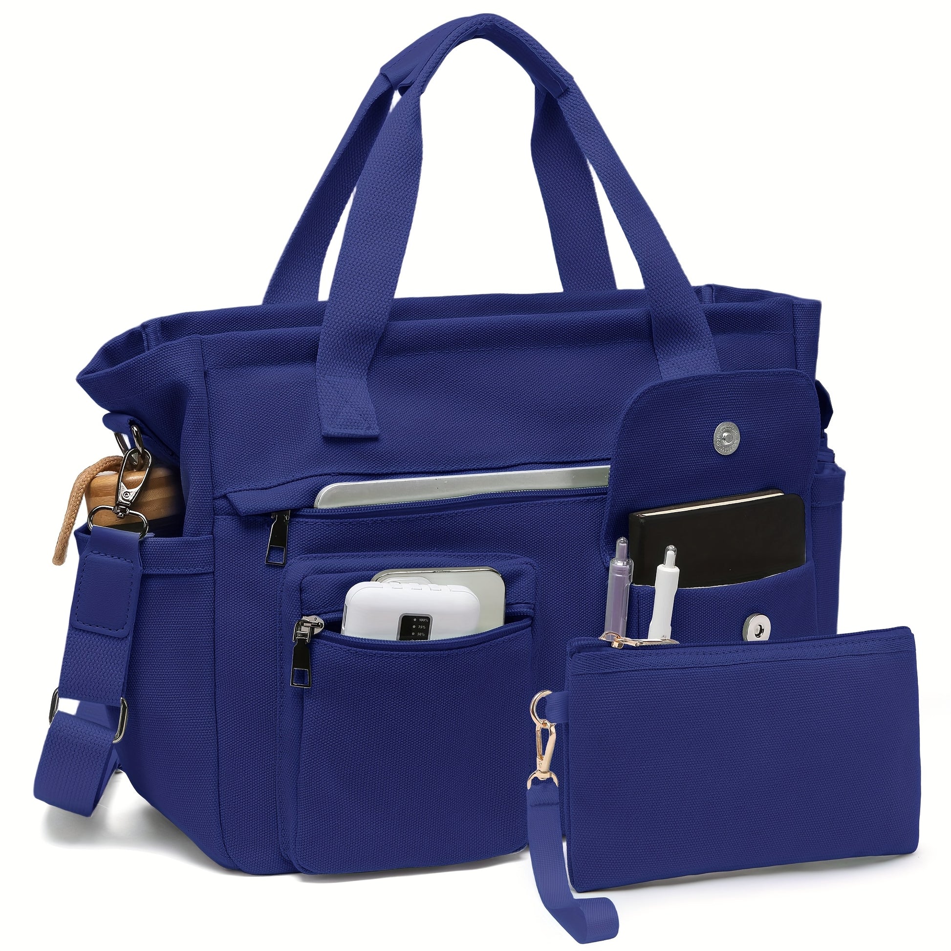 Laptop Bag – 2 Piece, Canvas, Nylon, Adjustable Strap – detail view 8