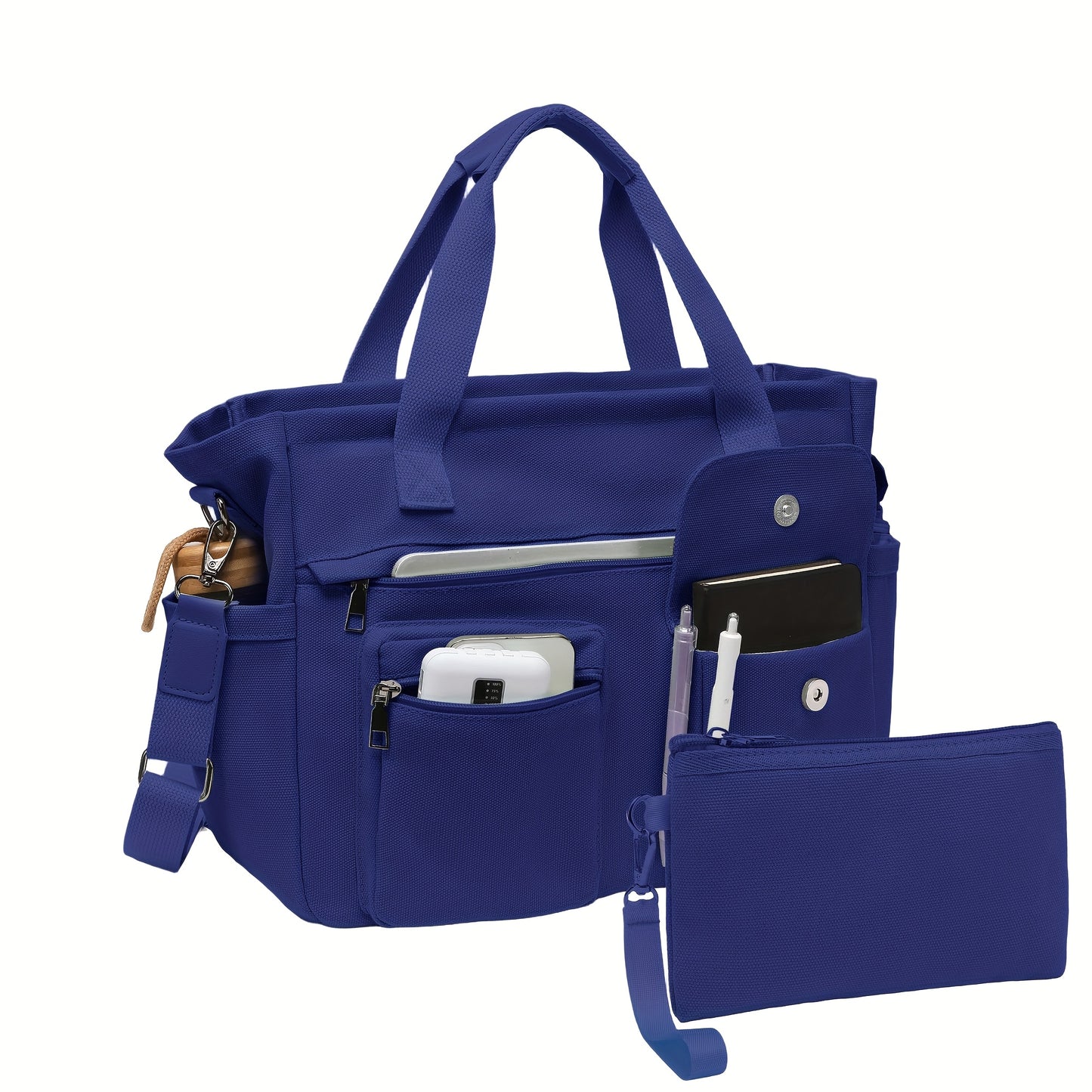 Laptop Bag – 2 Piece, Canvas, Nylon, Adjustable Strap – detail view 7