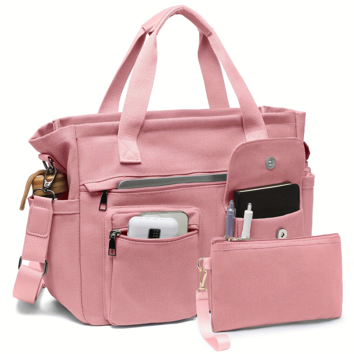 Laptop Bag – 2 Piece, Canvas, Nylon, Adjustable Strap – detail view 44
