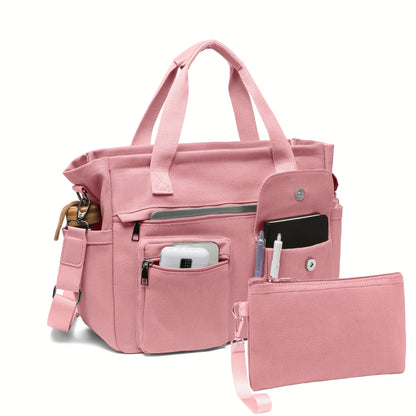 Laptop Bag – 2 Piece, Canvas, Nylon, Adjustable Strap – detail view 4
