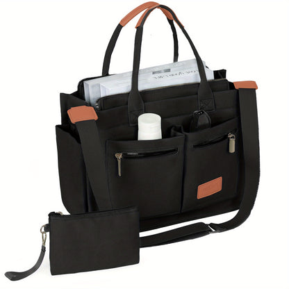 Laptop Bag – 2-Piece, Canvas, Multi-Pocket, for Travel & Work – detail view 19