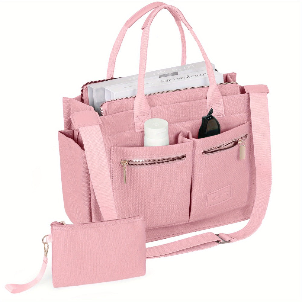 Laptop Bag – 2-Piece, Canvas, Multi-Pocket, for Travel & Work – detail view 12