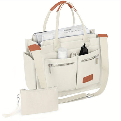 Laptop Bag – 2-Piece, Canvas, Multi-Pocket, for Travel & Work – detail view 13