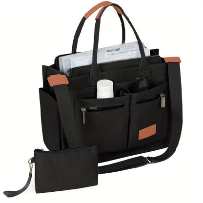 Laptop Bag – 2-Piece, Canvas, Multi-Pocket, for Travel & Work – detail view 4
