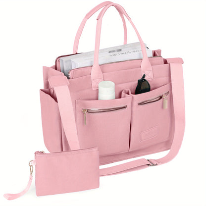 Laptop Bag – 2-Piece, Canvas, Multi-Pocket, for Travel & Work – detail view 17
