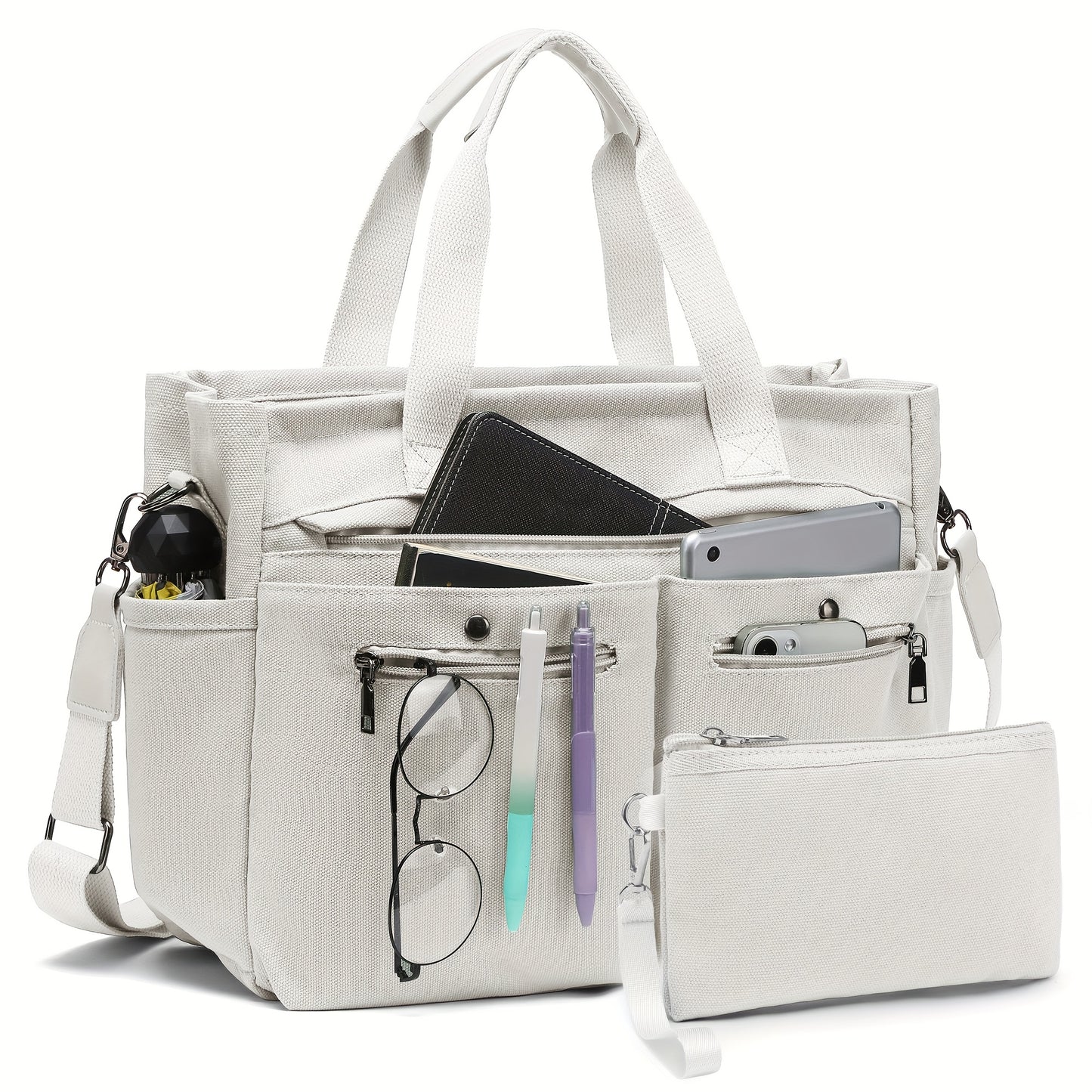 Laptop Bag – 2 Piece, Canvas, for Travel & Work – detail view 6