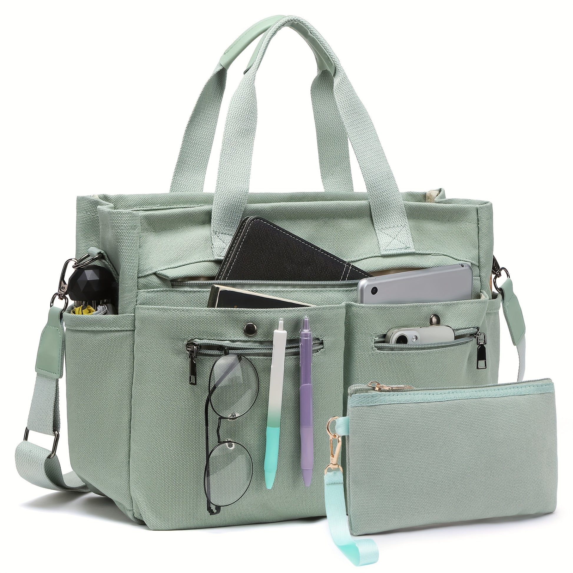 Laptop Bag – 2 Piece, Canvas, for Travel & Work – alternate view