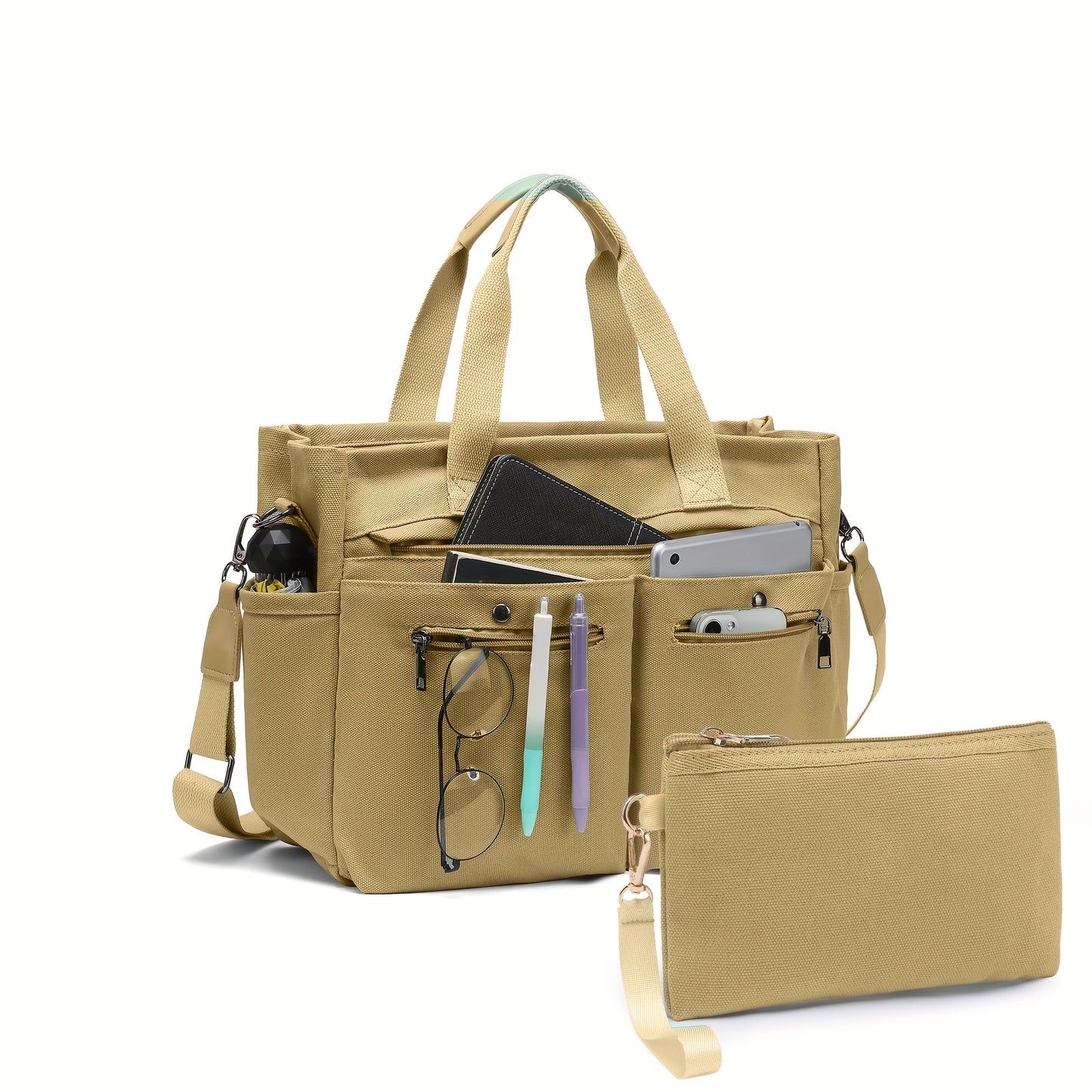Laptop Bag – 2 Piece, Canvas, for Travel & Work – detail view 2