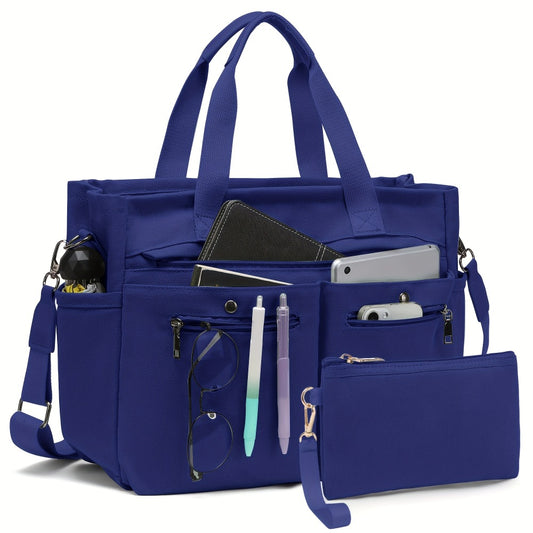 Laptop Bag – 2 Piece, Canvas, for Travel & Work – front view