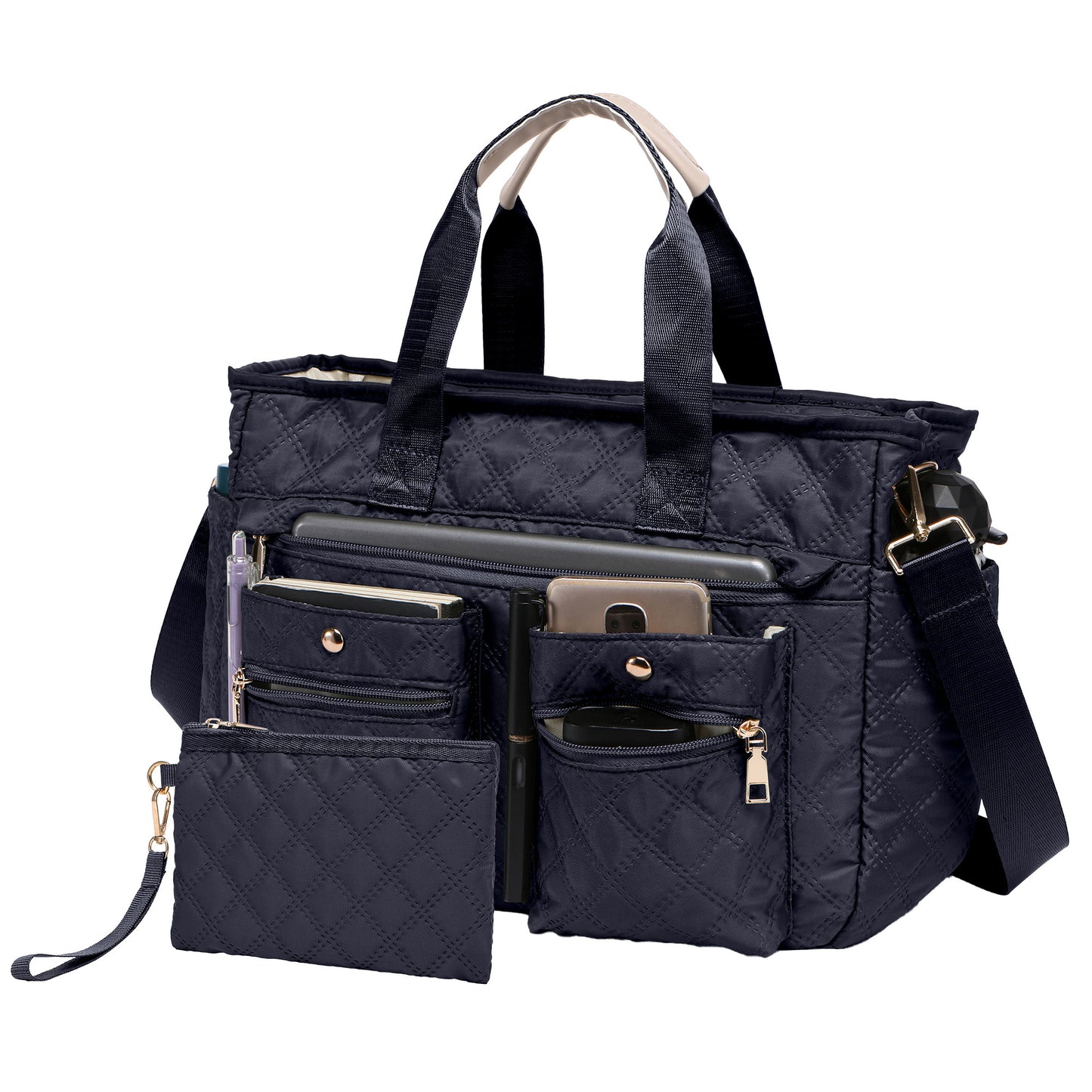Laptop Bag – 2 Piece, Nylon, Quilted, Lightweight – detail view 21