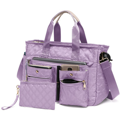 Laptop Bag – 2 Piece, Nylon, Quilted, Lightweight – detail view 3