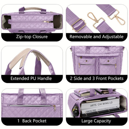 Laptop Bag – 2-Piece, Nylon, Quilted, for Travel & Work – detail view 8